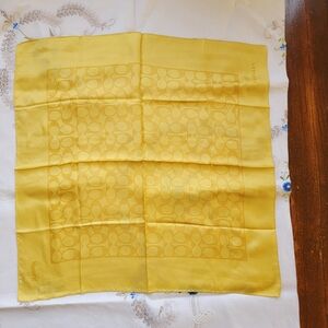 Coach 21" Square Gold Signature Harrah's Ceasar Silk Scarf